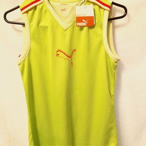 Women athletic Puma Tank top S M XL Nwt Green Orange